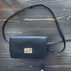 Black leather Fanny pack